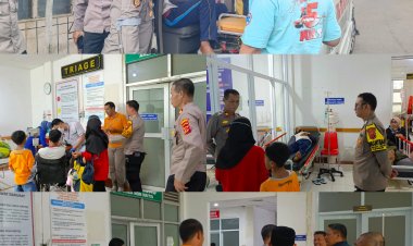 Kapolsek Sukabumi Antar Korban Kecelakaan ke Rumah Sakit untuk Kontrol