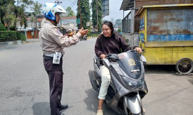 Unit Lantas Polsek Sukaraja Gelar Operasi Keselamatan  Lodaya 2025