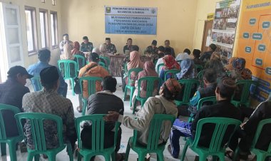 Bhabinkamtibmas Polsek Sukaraja Hadiri Musdes Margaluyu