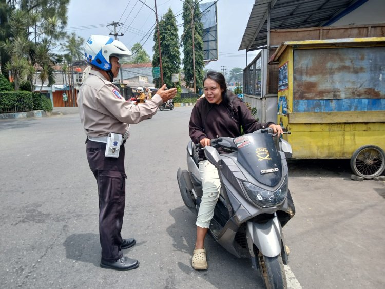 Unit Lantas Polsek Sukaraja Gelar Operasi Keselamatan  Lodaya 2025