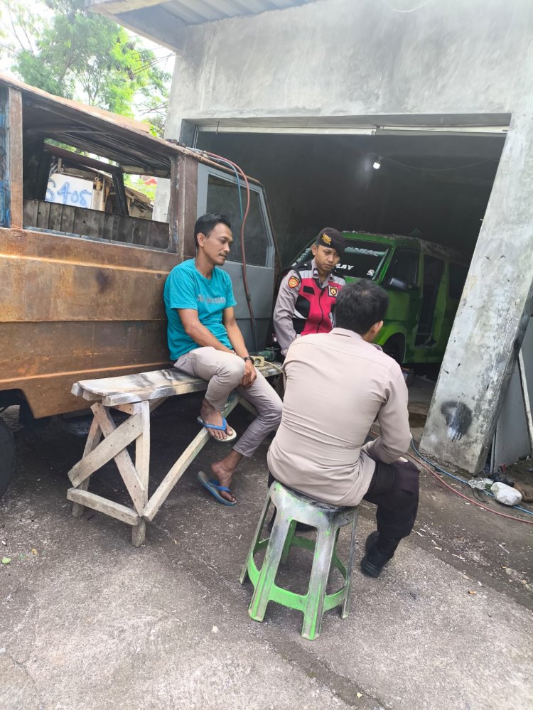 Gelar Patroli Siang Hari, Polsek Baros Laksanakan Sambang Dialogis Kepada Warga