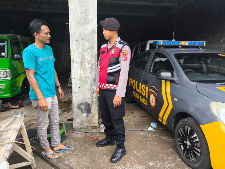 Gelar Patroli Siang Hari, Polsek Baros Laksanakan Sambang Dialogis Kepada Warga