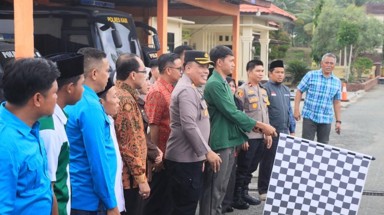 Polres Kaur  Laksanakan Bakti Sosial Polri Presisi  Bersama Mahasiswa dan OKP