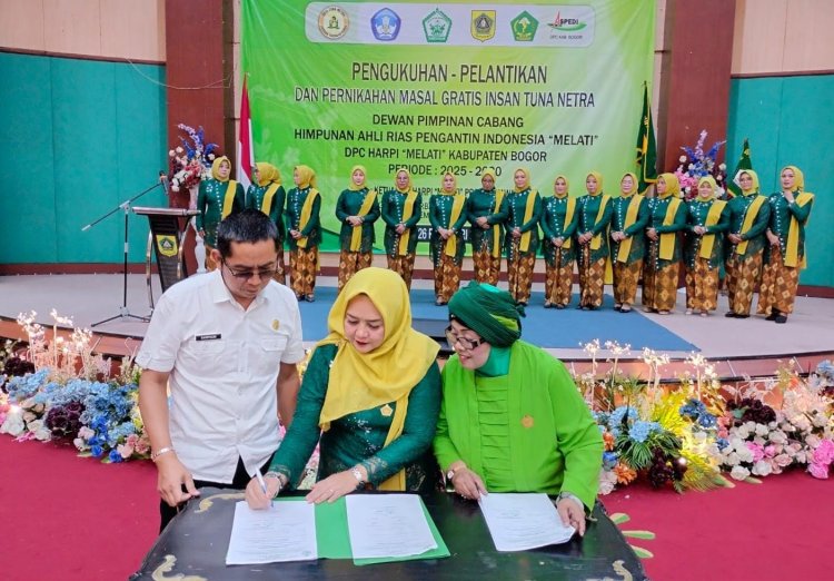 Kepala Dinas Pendidikan Kukuhkan Pengurus Baru DPC HARPI Melati Kab. Bogor Periode 2025-2030