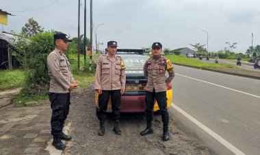 Antisipasi Gangguan Kamtibmas Jelang Ngabuburit,Polsek Gunungguruh Gelar Patroli