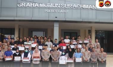 Gelar Baksos Bulan Ramadhan 1446 H, Polres Garut Bagikan 100 Paket Sembako