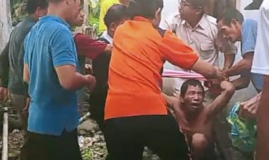 Evakuasi Alot dan Menegangkan,TRC  Amankan ODGJ Ngamuk Yang Bawa Parang dan Golok