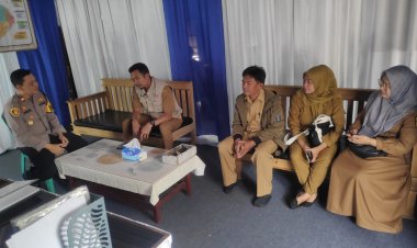 Kapolsek Kebonpedes Terima Kunjungan Kadinkes Kabupaten Sukabumi