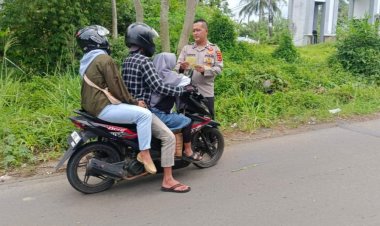 Polsek Kebonpedes Berikan Himbauan Kamtibmas,Mudik Aman Keluarga Nyaman