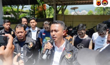Polresta Bandung Amankan 7 Orang Diduga Mata Elang,  25 Unit Motor Disita
