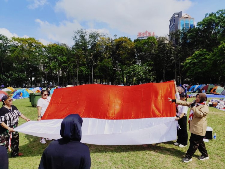 Latihan perdana paskibra Hong Kong