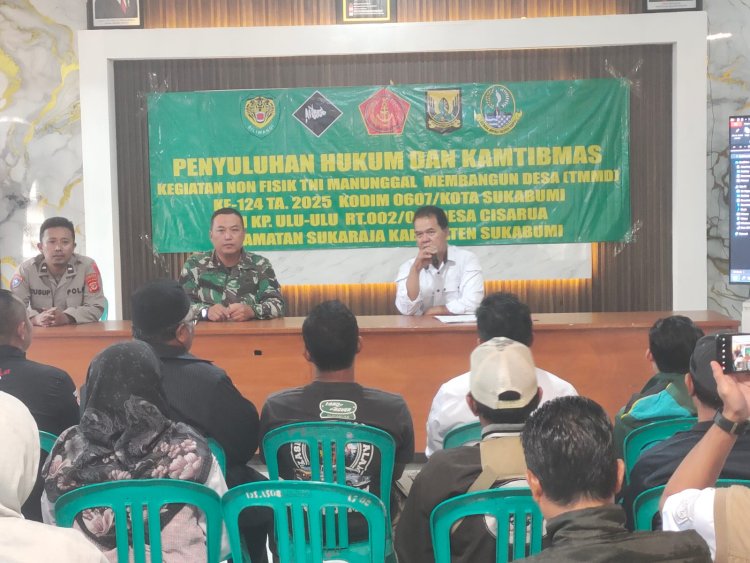 Polsek Sukaraja Gelar Penyuluhan Hukum Dalam Giat Non Fisik TMMD ke 124 Tahun 2025