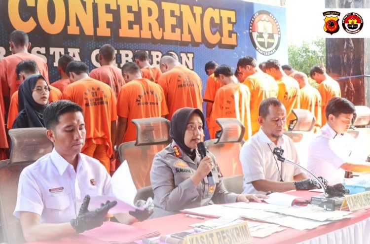 Polresta Cirebon Ungkap 21 Kasus Tindak Pidana,26 Tersangka Berhasil Diamankan