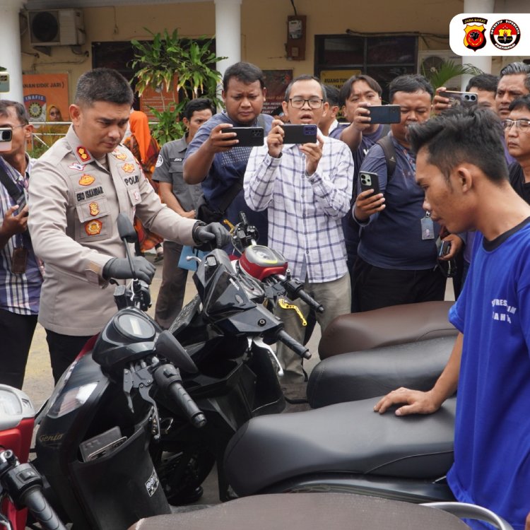 Polres Cirebon Kota Bongkar Sindikat Curanmor,Salah Satu Pelaku Baru Bebas Dari Penjara