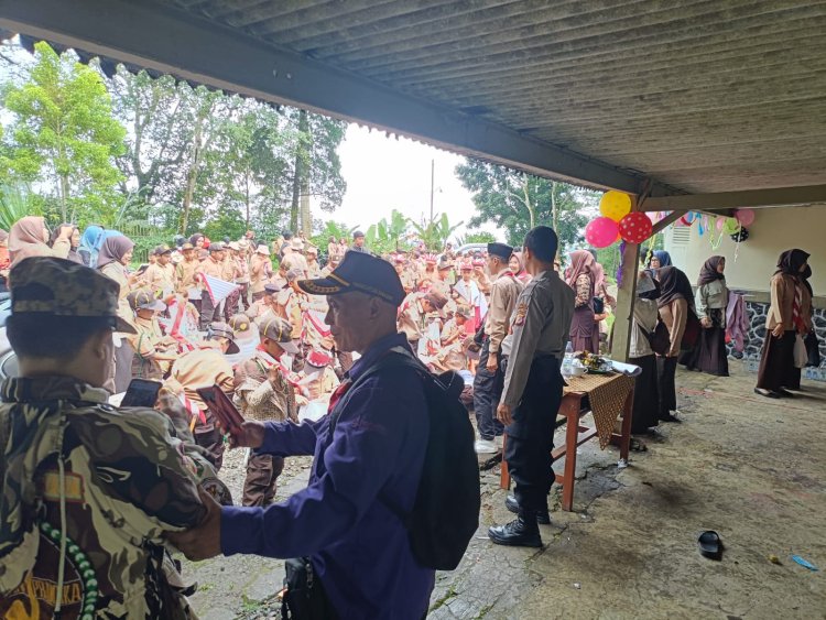 Ciptakan Kamtibmas Aman Kondusif, Polsek Sukaraja Pantau Giat Pesta Siaga Gerakan Pramuka