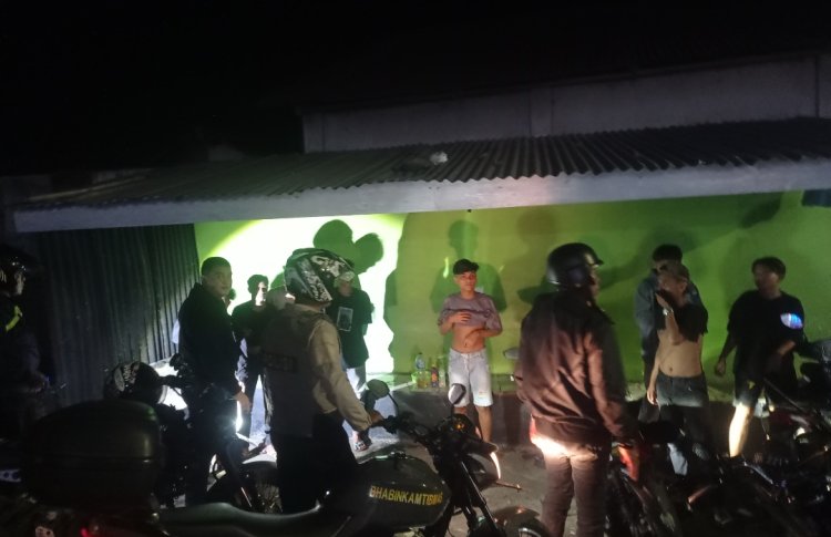 Pastikan Kota Bitung Aman Kondusif,Tim Patroli Wilayah Barat Gelar Patroli Malam