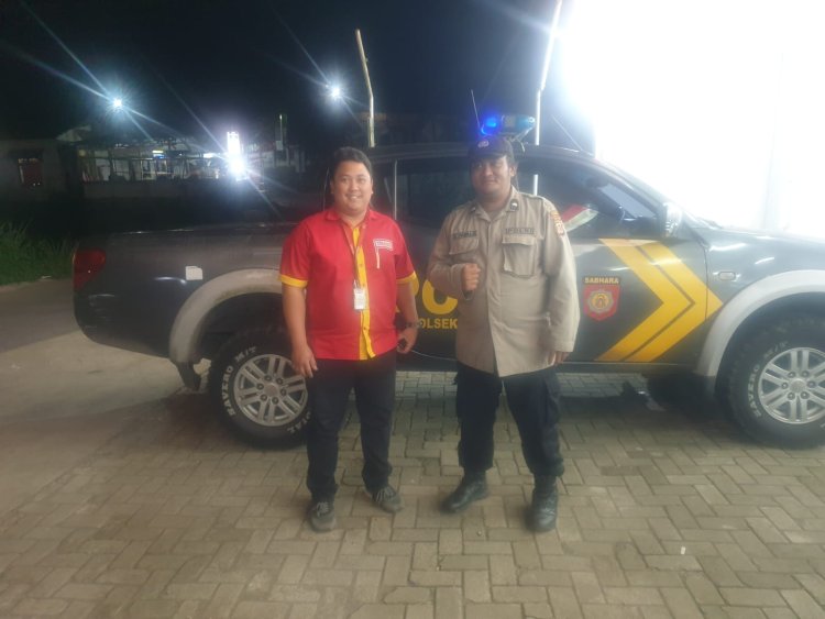 Wujudkan Masyarakat Aman Kondusif, Polsek Kebonpedes Intensifkan Patroli Minimarket