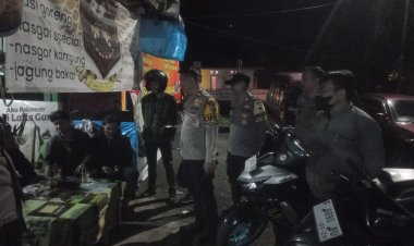Polsek Sukabumi Sosialisasikan Jam Malam, Pelajar Yang Nongkrong Diminta Pulang