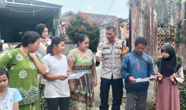 Kapolsek Sukaraja Sosialisasikan Call Center  Polri 110