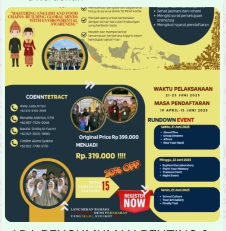 Gelar Penta Smart Trial ke-3 SMAN 10 Pentagon Tingkatkan Kemampuan Bahasa Inggris Anak Didik