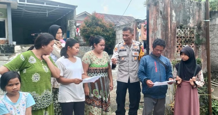 Kapolsek Sukaraja Sosialisasikan Call Center  Polri 110