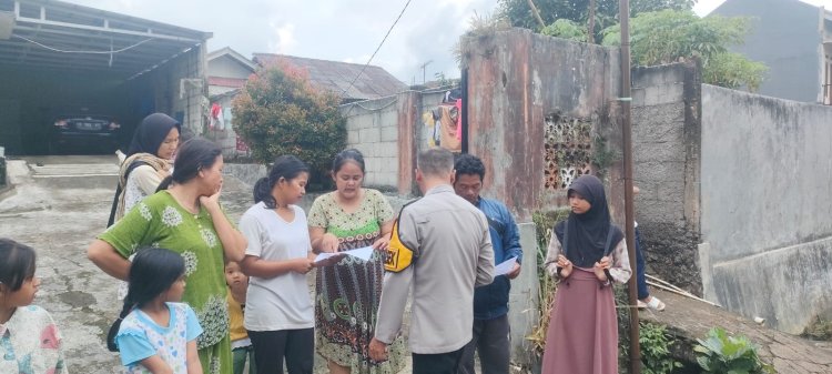 Kapolsek Sukaraja Sosialisasikan Call Center  Polri 110