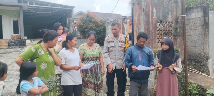 Kapolsek Sukaraja Sosialisasikan Call Center  Polri 110