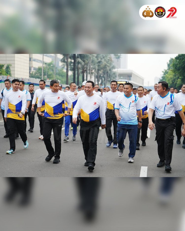 Rangkaian Hari Bhayangkara ke -79, Kapolri  Sapa Masyarakat di CFD Jakarta