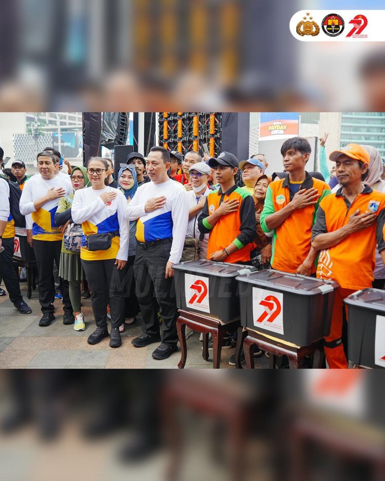 Rangkaian Hari Bhayangkara ke -79, Kapolri  Sapa Masyarakat di CFD Jakarta