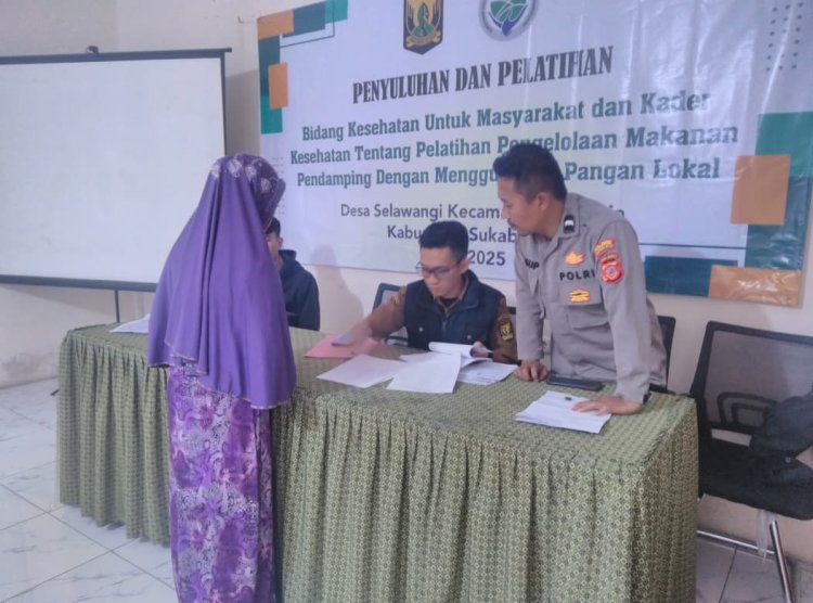 Ciptakan Kamtibmas Yang Kondusif, Bhabinkamtibmas Polsek Sukaraja Monitoring Penyaluran BLT DD