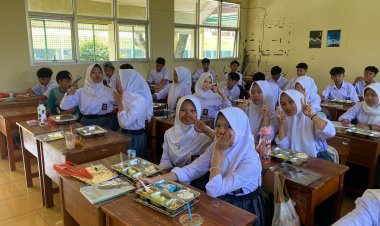 Polsek Sukaraja Kawal Dan Monitoring Penyaluran Makan Bergizi Gratis