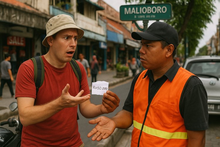 Wisatawan Kaget Ditarif Rp50 Ribu untuk Parkir di Malioboro, Karcisnya Cuma Kertas Coretan Tangan
