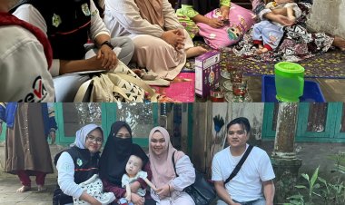 Kepala Desa Bersama Bidan Desa dan Kader Aktif Memantau Balita Penderita Stunting