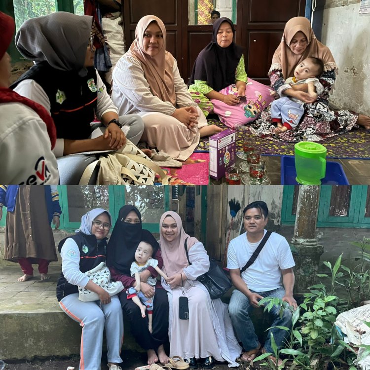 Kepala Desa Bersama Bidan Desa dan Kader Aktif Memantau Balita Penderita Stunting