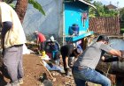 Warga Dusun Kabandungan Kompak Kerja Bakti Perbaiki TPT Jalan yang Ambruk
