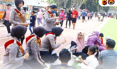 Polwan Polresta Bandung Laksanakan Patroli Mojang Presisi