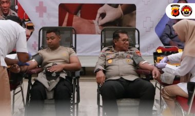 Polda Jabar Sukses Gelar Donor Darah,Dalam Rangka Hari Jadi Humas Polri Ke-74