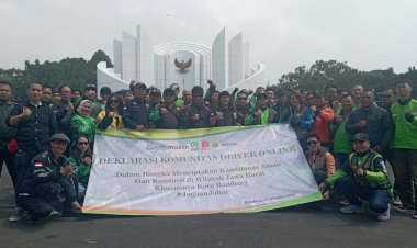 Komunitas Driver Ojol di Bandung Raya Deklarasikan Komitmen Jaga Keamanan dan Ketertiban