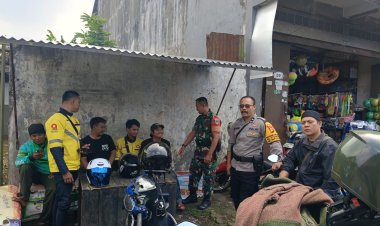 Pastikan Wilayah Aman Kondusif, Bhabinkamtibmas Polsek Warudoyong Sambangi Pangkalan Ojek