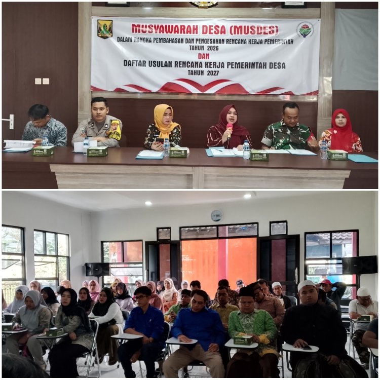 Sinergitas Babinsa Bersama Bhabinkamtibmas Hadiri Musdes Desa Binaan, Bahas Rencana Kerja Pemerintah 2026 dan Usulan 2027