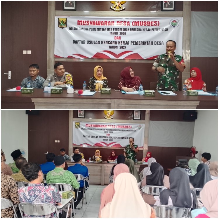 Babinsa Sampaikan Sambutan pada Musdes Desa Binaan, Tekankan Pentingnya Sinergitas dan Partisipasi Masyarakat