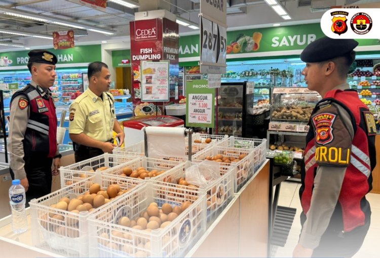 Pastikan Tidak Ada Permainan Harga Sembako, Polres Ciamis Gelar Patroli Super Market