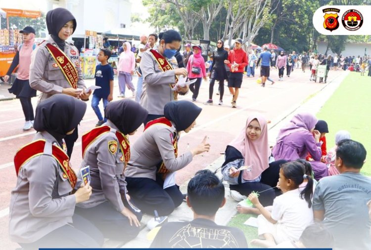 Polwan Polresta Bandung Laksanakan Patroli Mojang Presisi