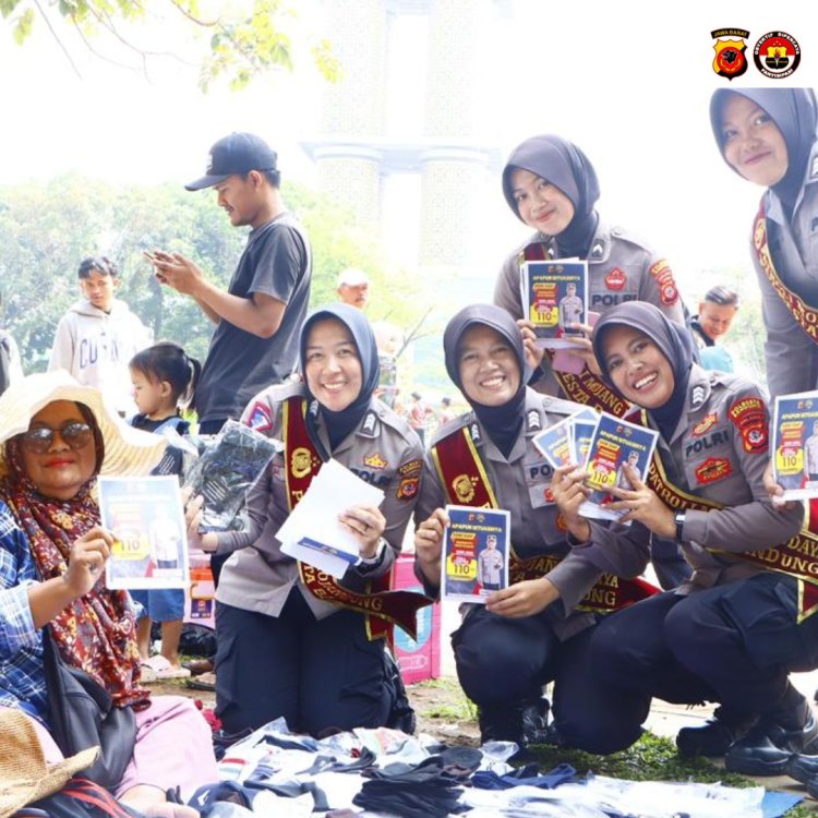 Polwan Polresta Bandung Laksanakan Patroli Mojang Presisi