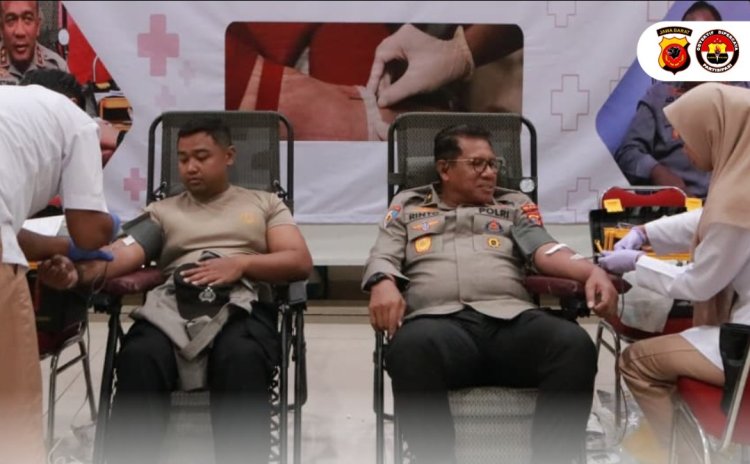 Polda Jabar Sukses Gelar Donor Darah,Dalam Rangka Hari Jadi Humas Polri Ke-74