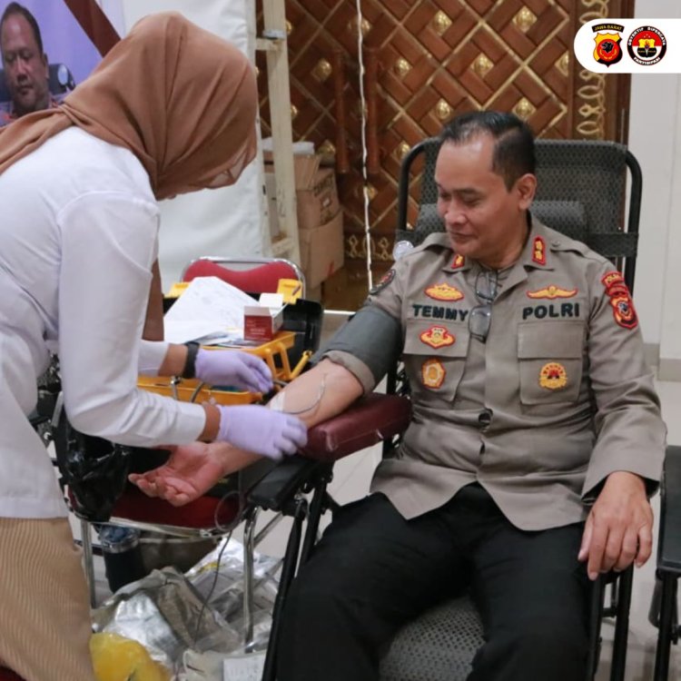 Polda Jabar Sukses Gelar Donor Darah,Dalam Rangka Hari Jadi Humas Polri Ke-74