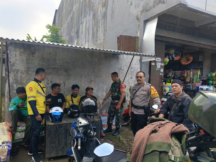Pastikan Wilayah Aman Kondusif, Bhabinkamtibmas Polsek Warudoyong Sambangi Pangkalan Ojek
