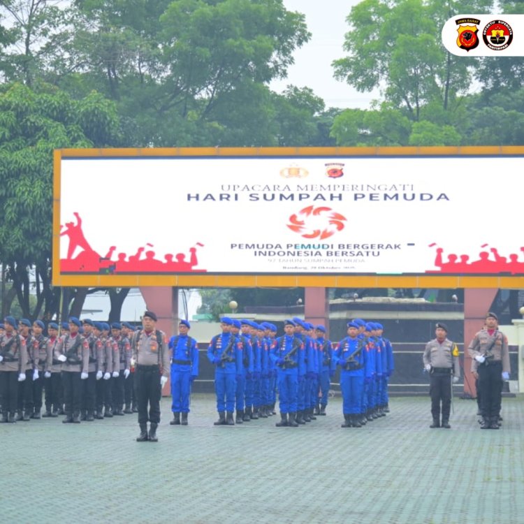 Kapolda Jabar Pimpin Upacara Hari Sumpah Pemuda Ke-97, Pemuda Pemudi Bergerak Indonesia Bersatu