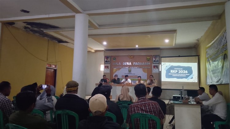 Bhabinkamtibmas Polsek Cisaat Hadiri Musrenbang Tingkat Desa Padaasih