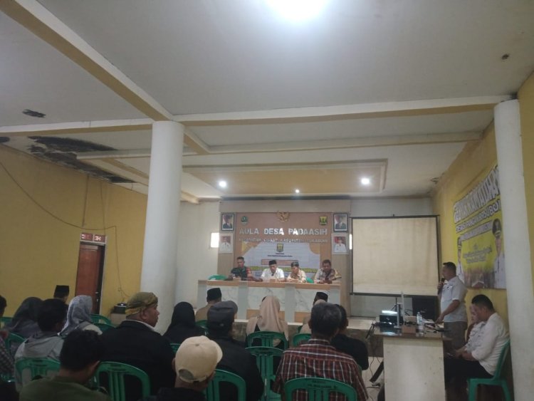 Bhabinkamtibmas Polsek Cisaat Hadiri Musrenbang Tingkat Desa Padaasih